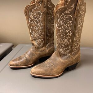 Twisted X Tan Embroidered Heeled Boots